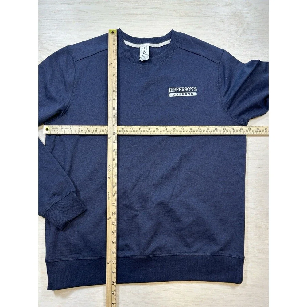 Jefferson’s Bourbon Memorabilia Branded Blue Sweatshirt Size L, NEW